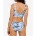  Juniors Wild Cat Bikini Bottoms, X-Large, Blue