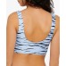  Juniors’ Wild Cat Bikini Top,Blue, Small