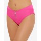  Juniors’ Zippered High-Waist Bikini Bottoms, Medium, Pink