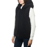 Inc International Concepts Faux-fur Hooded Vest, (Black S/M)