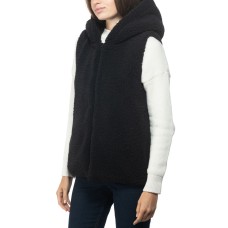 Inc International Concepts Faux-fur Hooded Vest, (Black S/M)