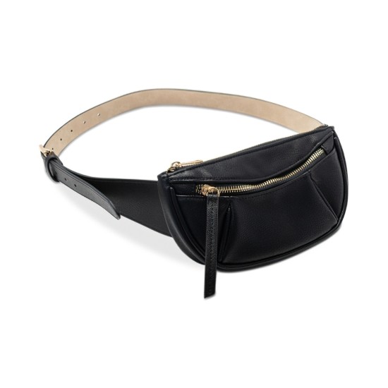 Inc International Concepts Pebbled Belt Bag, Black