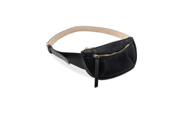 Inc International Concepts Pebbled Belt Bag, Black