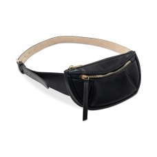 INC International Concepts Pebbled Belt Bag, Black, XL