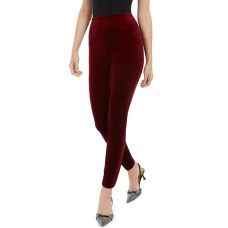 I.n.c. International Concepts Petite Velvet Pull-On Skinny Pants, Red