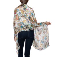 INC International Concepts Secret Garden Wrap Scarf, Multicolor
