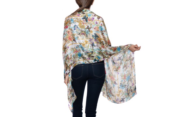  Secret Garden Wrap Scarf, Multicolor
