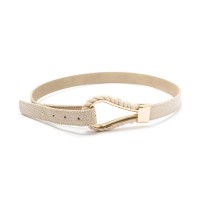 INC International Concepts Women’s Fabric Pullback Panel Belt, 38, Gold