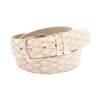 INC International Concepts Woven Metallic Fabric Panel Belt