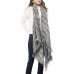  Zebra-print Sequinned Blanket Wrap Natural