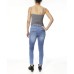  Women’s High Rise Jeans, Blue, 28