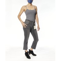 Indigo Saints Women’s High Rise Cropped Flare Jeans, Gray, Size 27