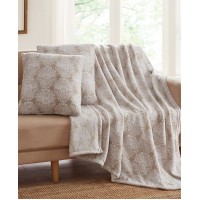 Infinity Home 3 PC Yasmina Rainy Day Decorative Pillows and Throw Set, Beige