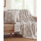 Home 3 PC Yasmina Rainy Day Decorative Pillows and Throw Set, Beige