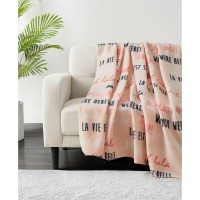 Infinity Home Novelty Print Fleece Throws Paris Vacation 50×60- Red