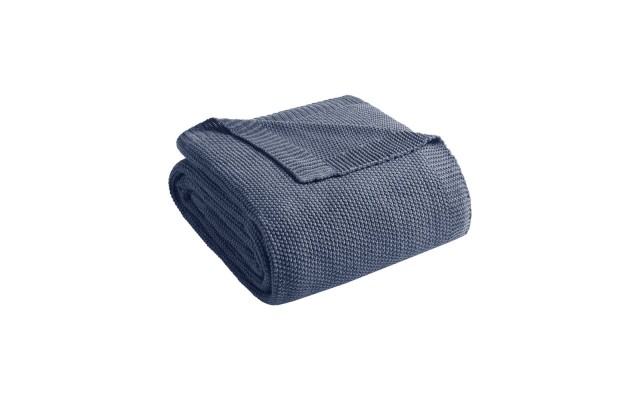  Bree Knit Full/Queen Blanket Bedding,  Full/Queen, Navy