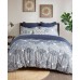  Ellipse King/California King 3 Piece Cotton Jacquard Comforter Set, Blue