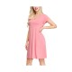  Women’s Swing Dress with Pockets, (Pink,Small)