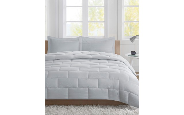  Avery Reversible 3-Pc. King Comforter Set, Grey