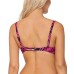  Beach Bound Printed Gemini Bikini Top, Pink, 14