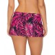  Beach Printed Swim Skirt, Black/Pink, 16