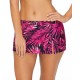  Beach Printed Swim Skirt, Black/Pink, 16