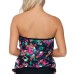  Dahlia Floral Coral Gables Printed Tankini Top, 8, Multicolor