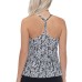  Eye Of The Tiger Printed Underwire Tankini Top, 14, Multicolor