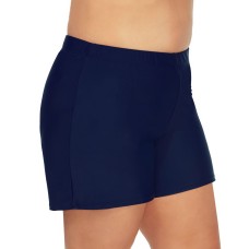 Island Escape Plus Size Swim Shorts, Navy, 18W