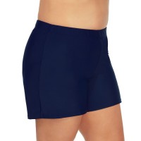Island Escape Plus Size Swim Shorts, Navy, 22W