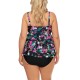  Plus Size Tiered Tankini Top, 20W, Multicolor