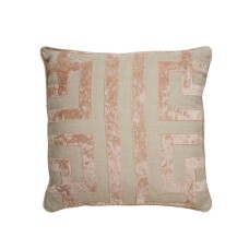 Jaipur Living Nikki Chu By Ordella 22″ Geometric Down Throw Pillow, Beige/Pink