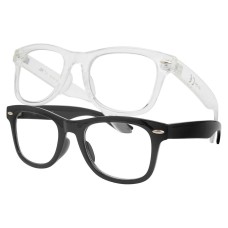 Jay by M+ Unisex Youth Blue Light Glasses with Pouch, 2-pack