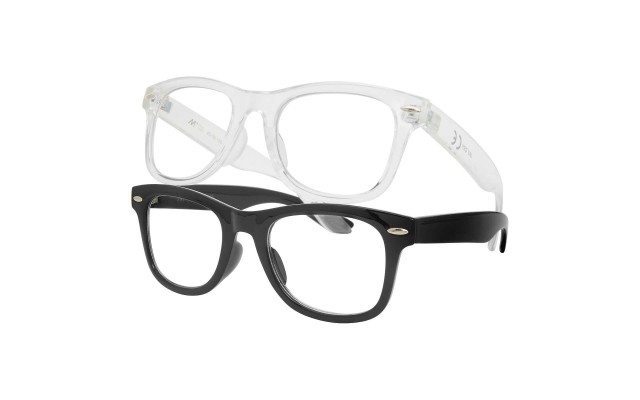 Jay by M+ Unisex Youth Blue Light Glasses with Pouch, 2-pack
