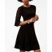  Petite Lace-Sleeve A-Line Dress