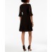  Petite Lace-Sleeve A-Line Dress