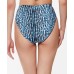  Sassy Safari High-Waisted Bikini Bottoms Women’s Swimsuit, Navy Animal, Medium