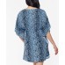  Sassy Safari Printed Cover-Up Caftan, Small, Multicolor