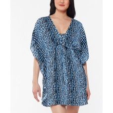 Jessica Simpson Sassy Safari Printed Cover-Up Caftan, Small, Multicolor