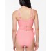  Sweet Tooth Solids Cutout One-Piece Swimsuit, Light Pink, Small