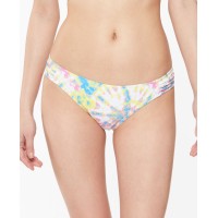Jessica Simpson Tie-Dyed Side-Shirred Hipster Bikini Bottoms, MULTI/COLOR, Large