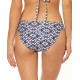  Venice Beach Printed Shirred Hipster Bikini Bottoms, Multi, Large