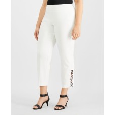 Jm Collection Plus Size Loop-Hem Ankle Pants