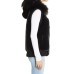  Hooded Faux Fur Bomber Vest