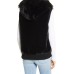  Hooded Faux Fur Bomber Vest