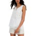  Women's Crochet-Trim Tank Top, Bright White, S