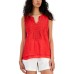  Women's Crochet-Trim Tank Top, Poinsetta, XS