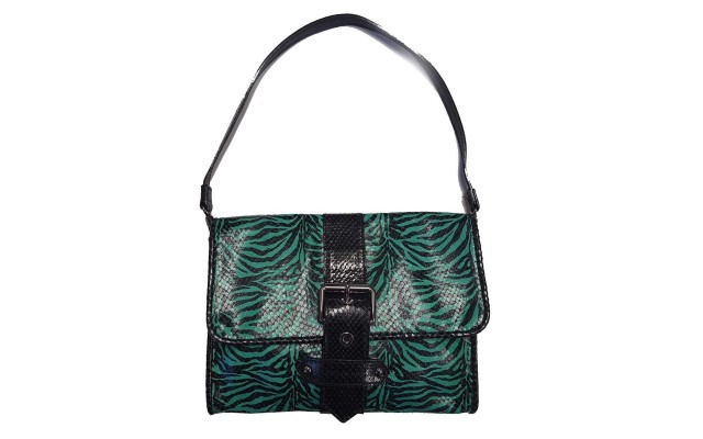  For Longchamp Women Green Leather Shoulder Bag One Size