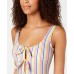  Beach Stripe Printed Tied One-Piece Swimsuit, MULTI/COLOR, Large