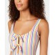  Beach Stripe Printed Tied One-Piece Swimsuit, MULTI/COLOR, Small